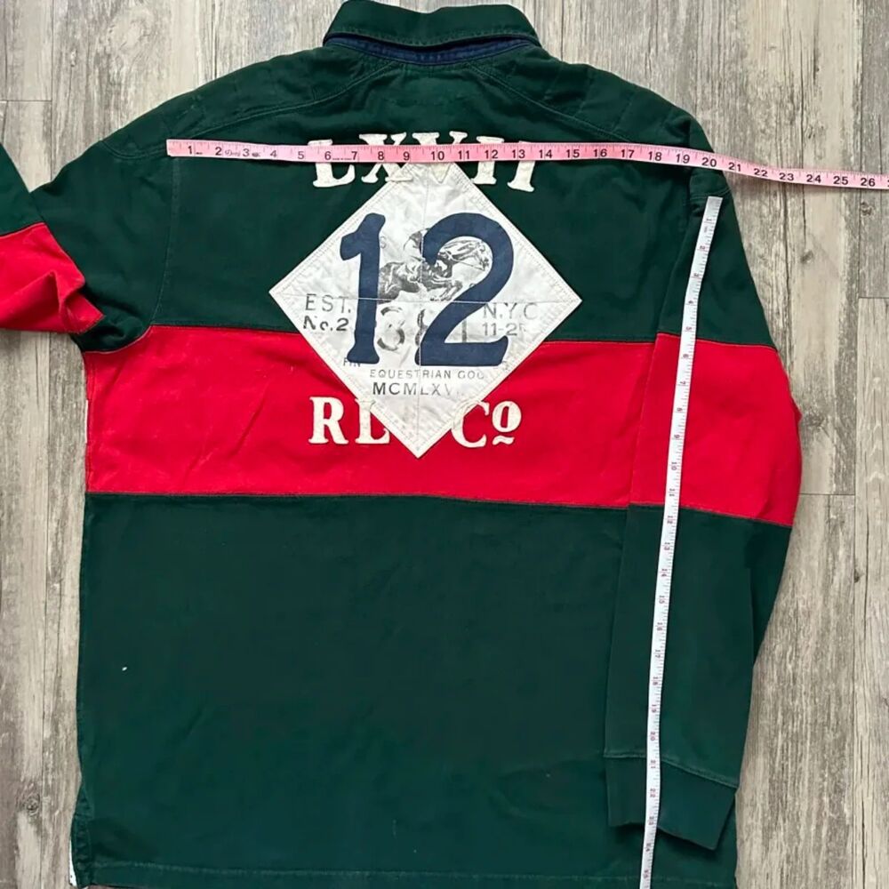Vintage Polo Ralph Lauren Denmark RLPC County Jockey Club Rugby Long Sleeve XL - Picture 6 of 6